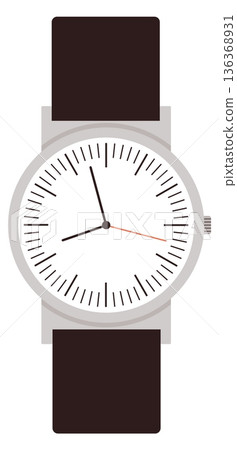 Classic male watch. Hand timer color icon 136368931