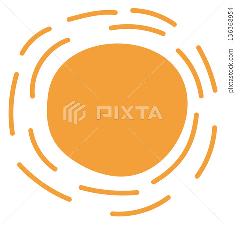 Sun icon. Summer day symbol. Hot weather 136368954