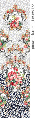 Elegant Floral Paisley Damask Geometric Stripe Ornate Pastel Wallpaper Patterns 136369172