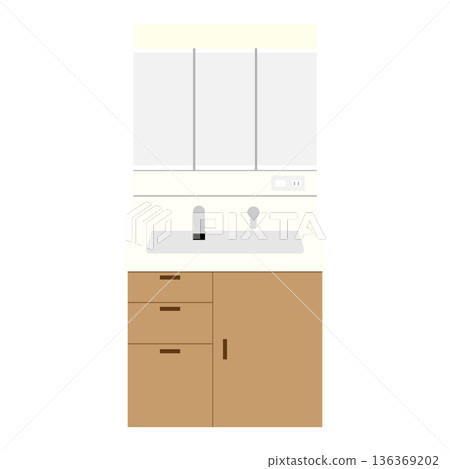 Illustration material of a simple washbasin Illustration material of a simple washbasin 136369202