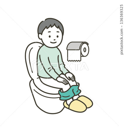Boy in the toilet 136369325
