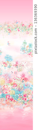 Elegant Floral Paisley Damask Geometric Stripe Ornate Pastel Wallpaper Patterns 136369390