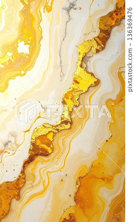 AI圖像：黃色大理石背景材料 136369476