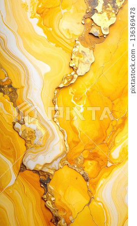 AI圖像：黃色大理石背景材料 136369478