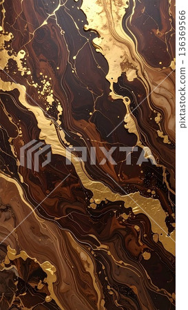 "AI Image" Brown marble background material 136369566