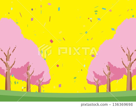 櫻花春季背景插圖 136369698