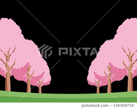 櫻花春季背景插圖 136369728