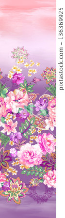 Elegant Floral Paisley Damask Geometric Stripe Ornate Pastel Wallpaper Patterns 136369925