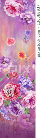 Elegant Floral Paisley Damask Geometric Stripe Ornate Pastel Wallpaper Patterns 136369937