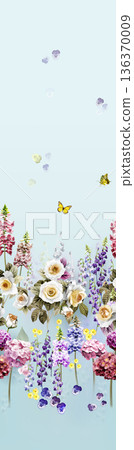 Elegant Floral Paisley Damask Geometric Stripe Ornate Pastel Wallpaper Patterns 136370009