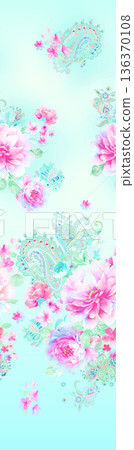 Elegant Floral Paisley Damask Geometric Stripe Ornate Pastel Wallpaper Patterns 136370108