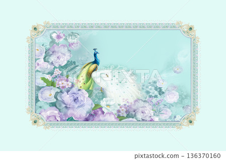 Elegant Floral Paisley Damask Geometric Stripe Ornate Pastel Wallpaper Patterns 136370160