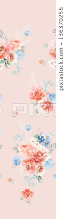 Elegant Floral Paisley Damask Geometric Stripe Ornate Pastel Wallpaper Patterns 136370258