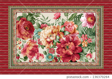 Elegant Floral Paisley Damask Geometric Stripe Ornate Pastel Wallpaper Patterns 136370264