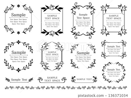 一組12個精美的植物相框 136371034