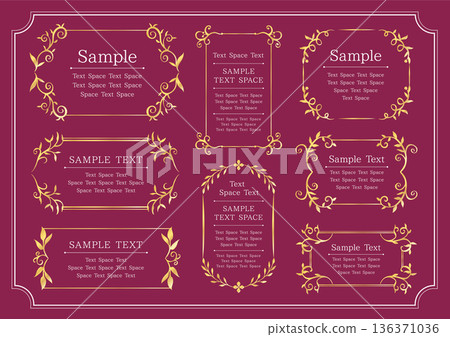 一套8個奢華金色相框 一套8個奢華金色相框 136371036