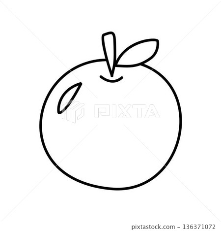 orange fruit outline illustration orange fruit outline illustration 136371072