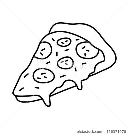 Pizza doodle cartoon food 136371076
