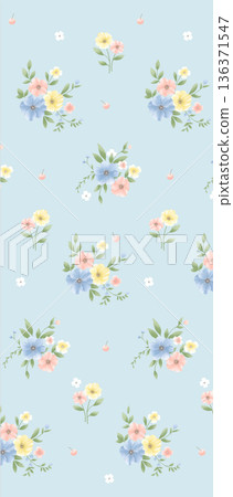 Delicate Pastel Floral Bear Bunny Panda Fruit Bird Kawaii Phone Wallpapers 136371547
