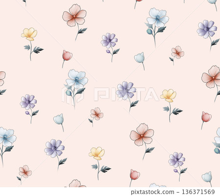 Delicate Pastel Floral Bear Bunny Panda Fruit Bird Kawaii Phone Wallpapers 136371569