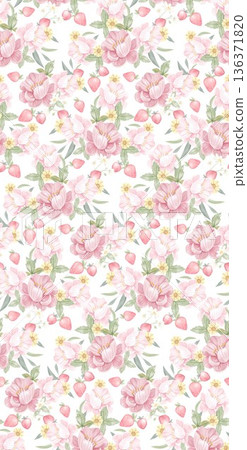 Delicate Pastel Floral Bear Bunny Panda Fruit Bird Kawaii Phone Wallpapers 136371820