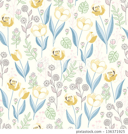 Delicate Pastel Floral Bear Bunny Panda Fruit Bird Kawaii Phone Wallpapers 136371925