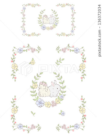 Delicate Pastel Floral Bear Bunny Panda Fruit Bird Kawaii Phone Wallpapers 136372034