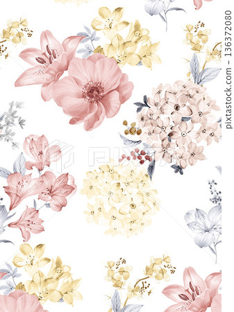 Delicate Pastel Floral Bear Bunny Panda Fruit Bird Kawaii Phone Wallpapers 136372080