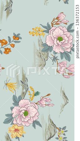 Delicate Pastel Floral Bear Bunny Panda Fruit Bird Kawaii Phone Wallpapers 136372153