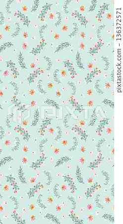 Delicate Pastel Floral Bear Bunny Panda Fruit Bird Kawaii Phone Wallpapers 136372571