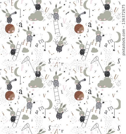 Delicate Pastel Floral Bear Bunny Panda Fruit Bird Kawaii Phone Wallpapers 136372675