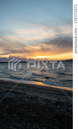 Sunset over the sea Sunset over the sea 136372871