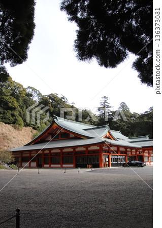 Kagura Hall of Kirishima Shrine in Kirishima City, Kagoshima Prefecture Kagura Hall of Kirishima Shrine in Kirishima City, Kagoshima Prefecture 136373081