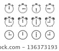 Time passage vector illustration set 136373193