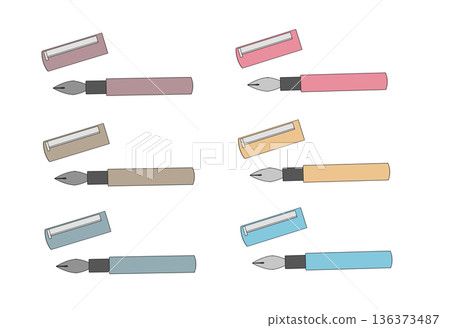 一套簡單的鋼筆顏色變化套裝 一套簡單的鋼筆顏色變化套裝 136373487