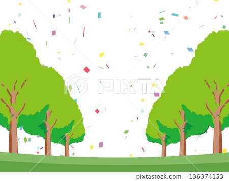 tree, nature, autumn, landscape, background, illustration, trees, plant, yellow, forest, tree, leaf 136374153