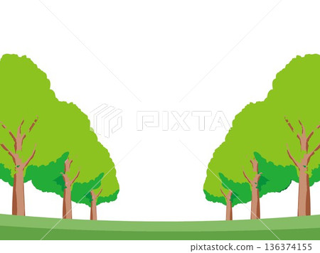 tree, nature, autumn, landscape, background, illustration, trees, plant, yellow, forest, tree, leaf 136374155