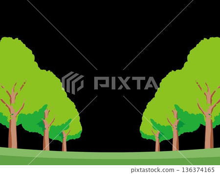 tree, nature, autumn, landscape, background, illustration, trees, plant, yellow, forest, tree, leaf 136374165