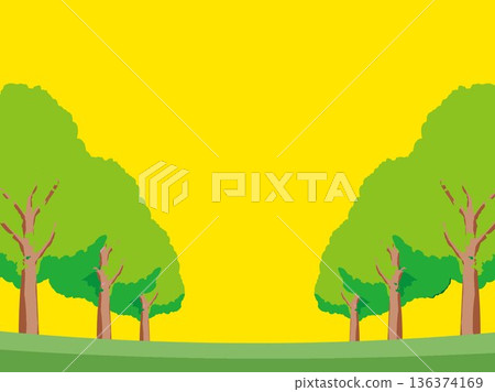 tree, nature, autumn, landscape, background, illustration, trees, plant, yellow, forest, tree, leaf 136374169