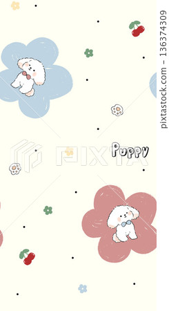 Beautiful Pastel Floral Polka Dot Watercolor Geometric Ornate Phone Wallpapers 136374309