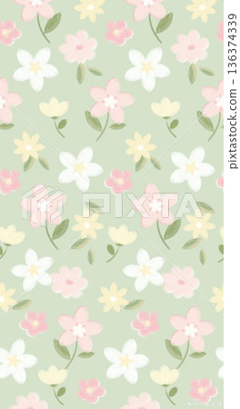 Beautiful Pastel Floral Polka Dot Watercolor Geometric Ornate Phone Wallpapers 136374339
