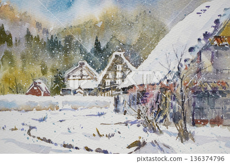 冬天白川鄉 136374796