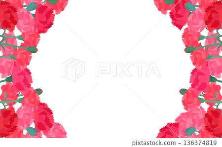 康乃馨背景透明邊框_左和右_水平 康乃馨背景透明邊框_左和右_水平 136374819