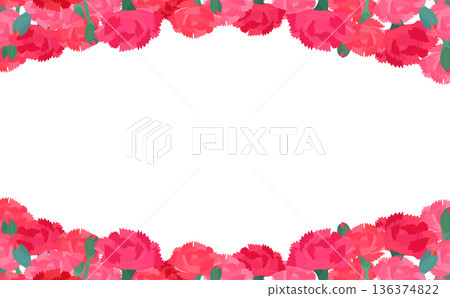 Carnation background transparent frame_top and bottom_horizontal 136374822