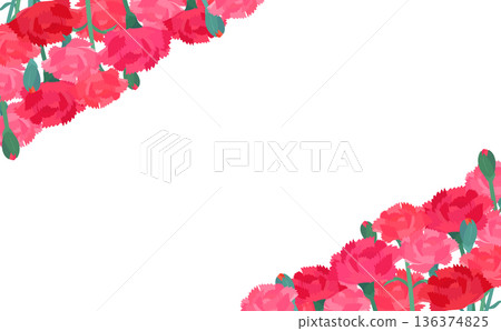 Carnation background transparent frame_vertical diagonal_horizontal Carnation background transparent frame_vertical diagonal_horizontal 136374825