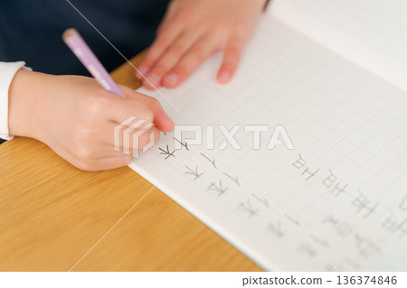 小學女生學習 小學女生學習 136374846