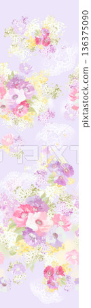 Dreamy Pastel Watercolor Floral Blossom Garden Landscape Elegant Phone Wallpapers 136375090