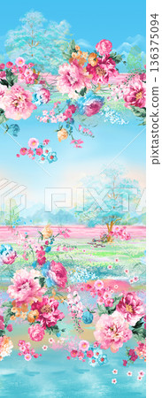 Dreamy Pastel Watercolor Floral Blossom Garden Landscape Elegant Phone Wallpapers Dreamy Pastel Watercolor Floral Blossom Garden Landscape Elegant Phone Wallpapers 136375094