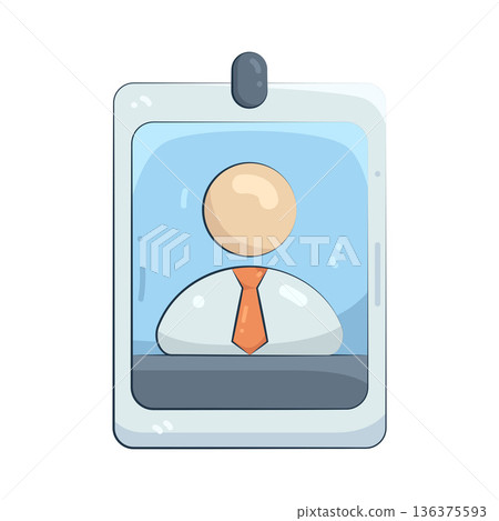 Illustration of ID card Illustration of ID card 136375593