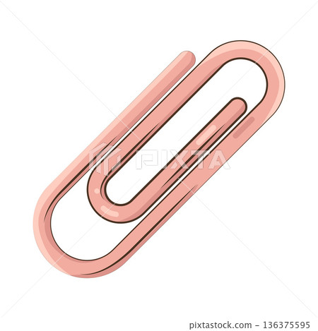 Illustration of paper clip  136375595